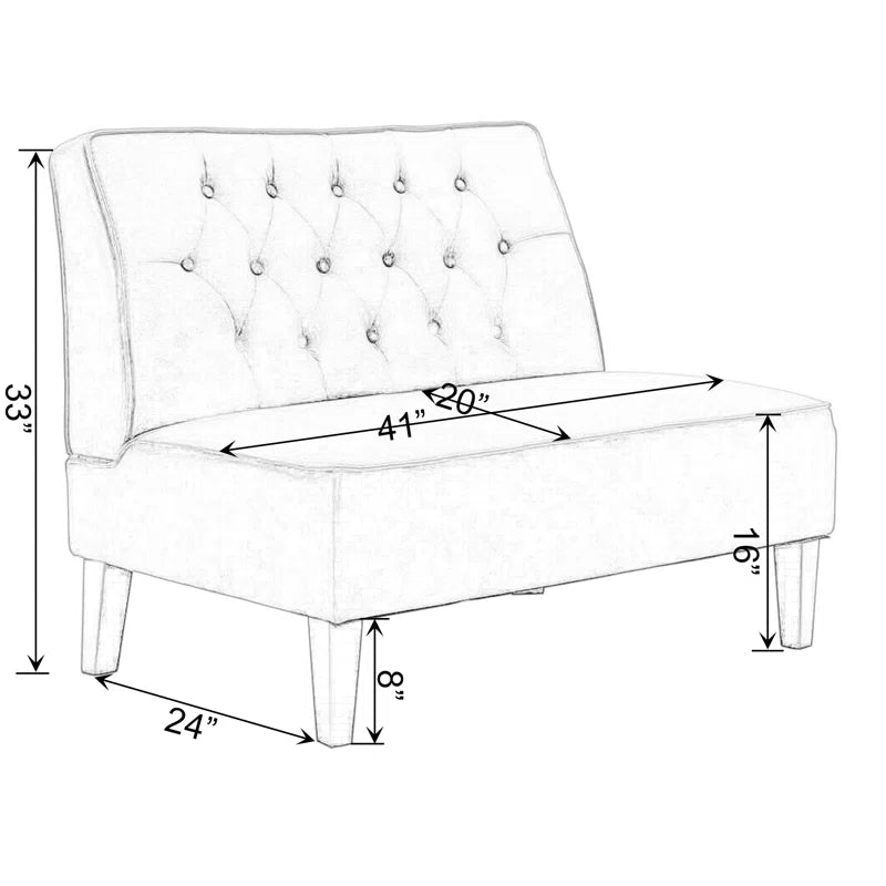 44.5'' Upholstered Loveseat