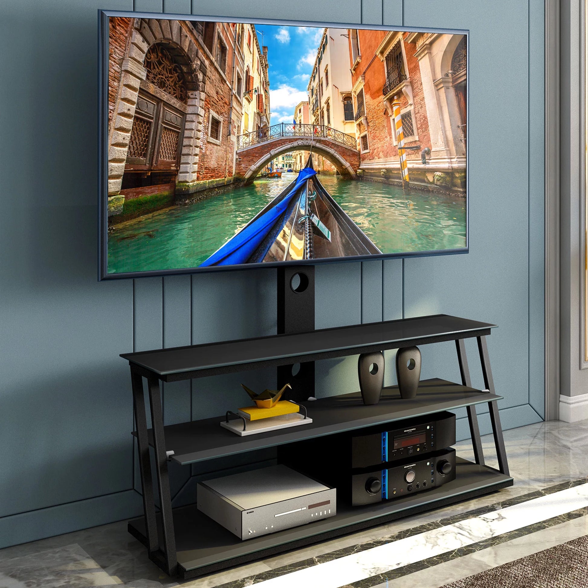 Swivel Floor TV Stand, with Mount for 32 to 65" TV