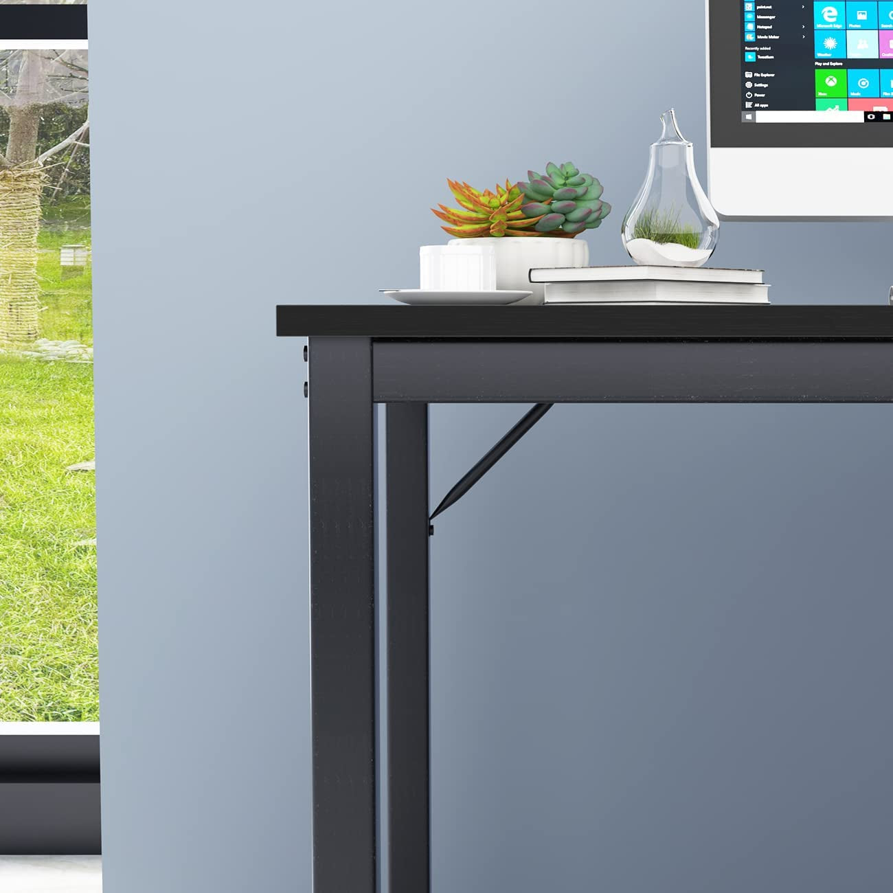 Computer Desk 63 Inches, Black BHUS-GCP2JJ-160BK