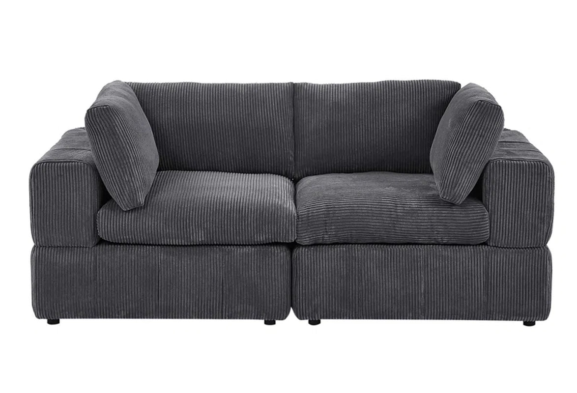 Aronas 79'' Corduroy Loveseat