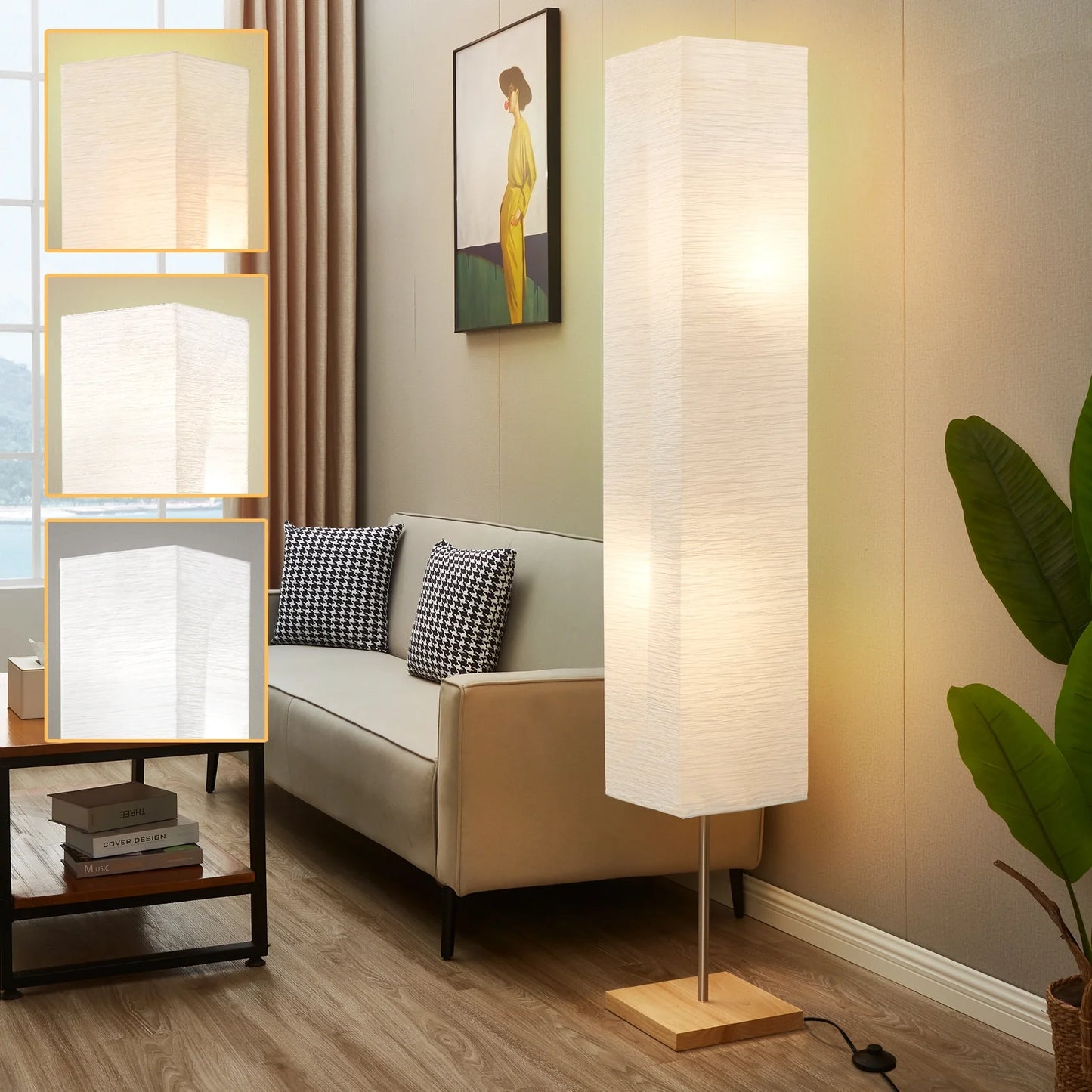 65" Floor Lamp, 3 Way Dimmable Led Floor Lamp