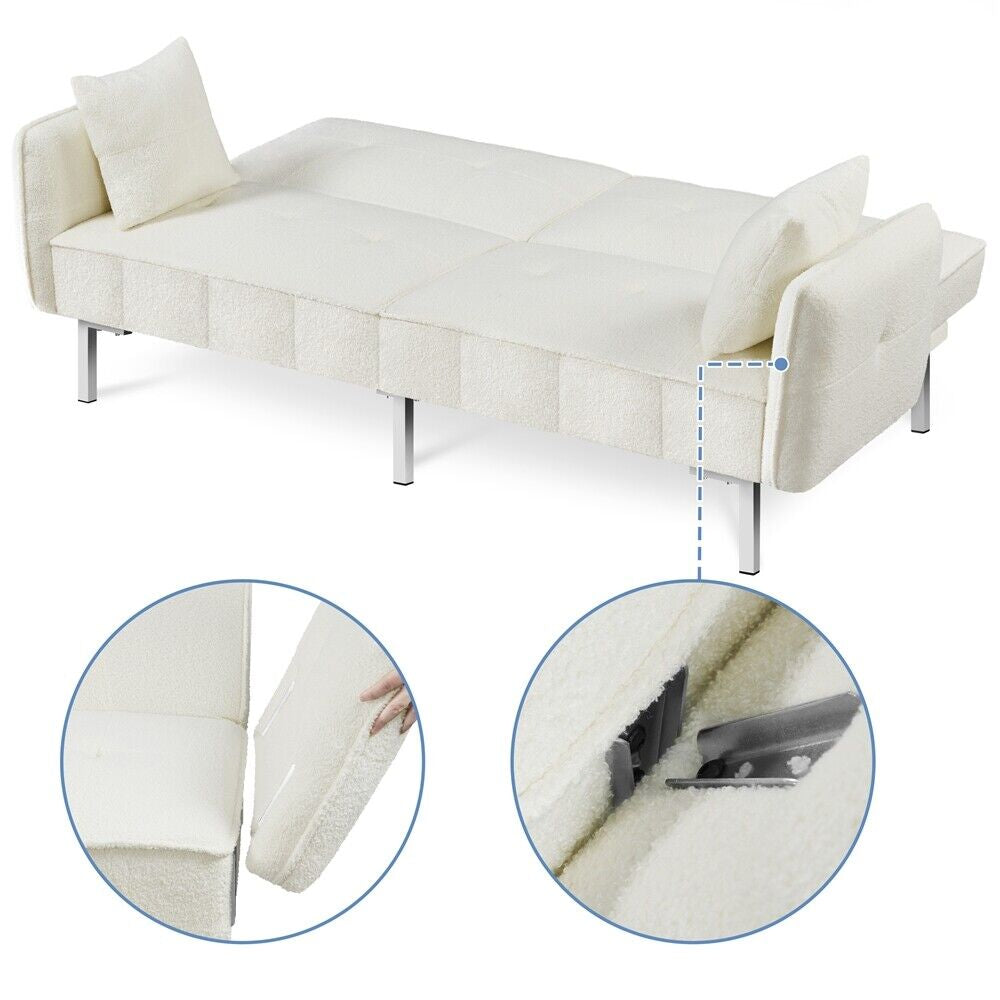 Convertible Sleeper Sofa Bed Couch Pull Out Futon Sofas Daybed Recliner Couches