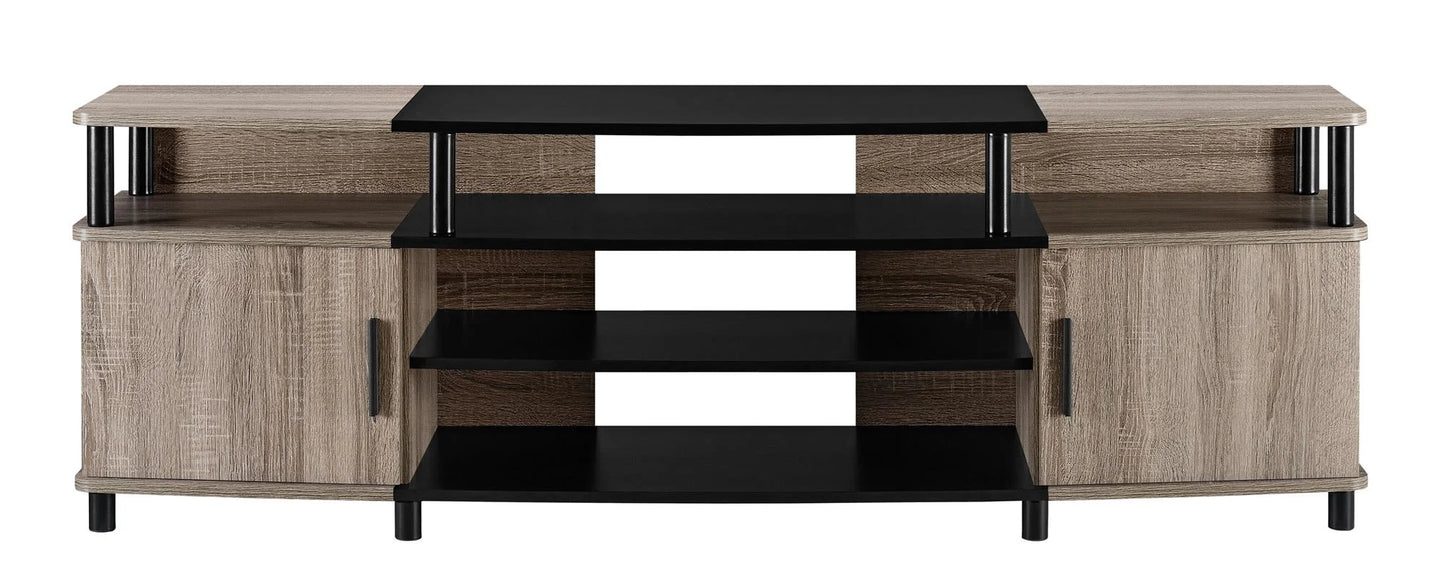 Carson XL Black and Cherry TV Stand for Tvs up to 70" - Sonoma Oak