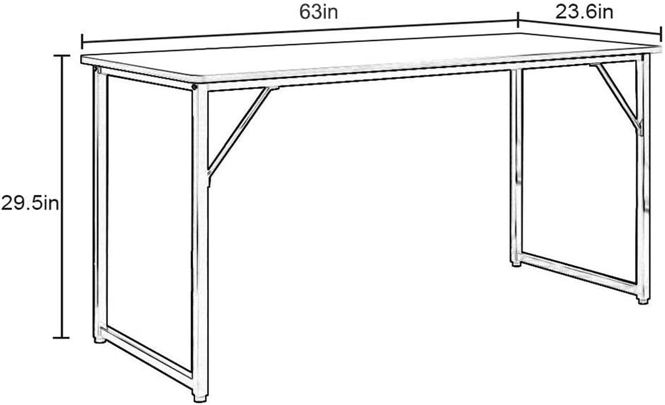 Computer Desk 63 Inches, Black BHUS-GCP2JJ-160BK