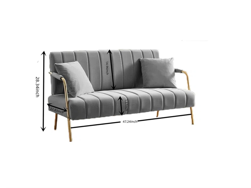 Lequentin 47.24'' Velvet Loveseat