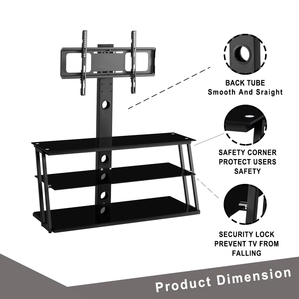 Swivel Floor TV Stand, with Mount for 32 to 65" TV