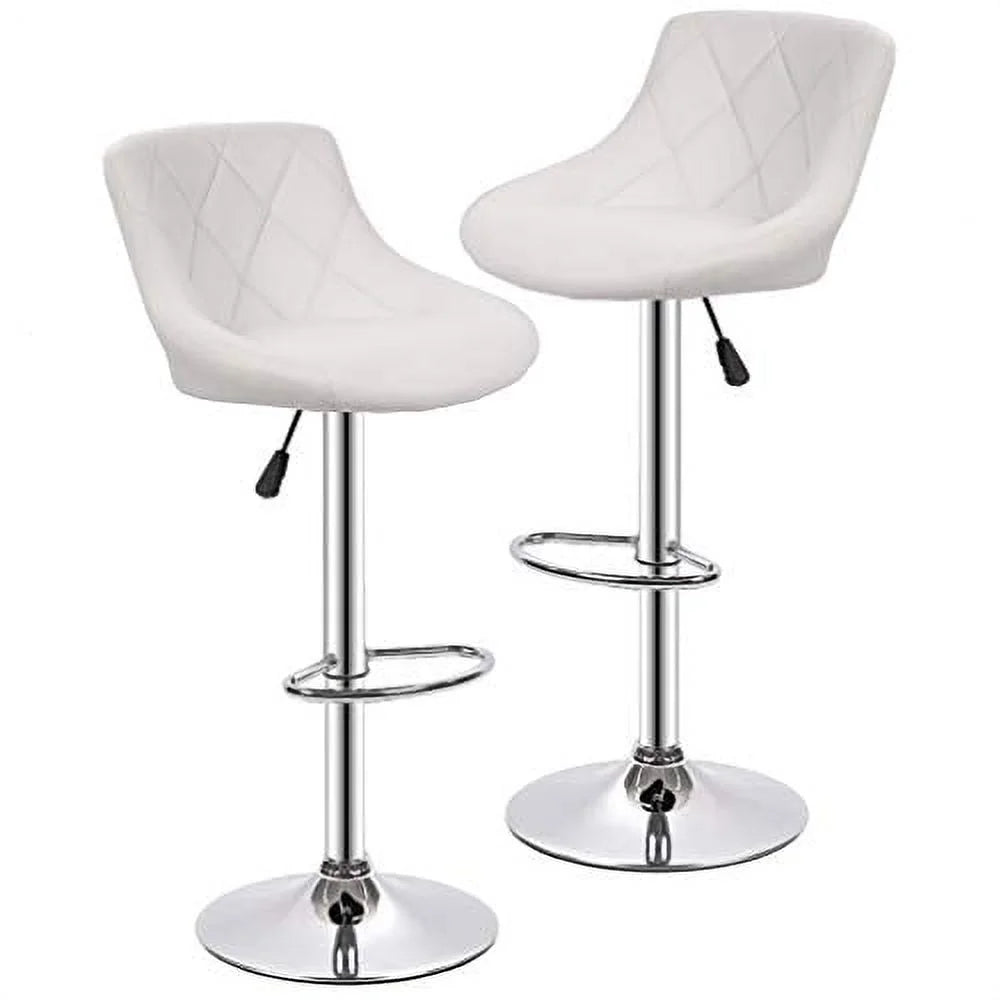 Bar Stools Barstools Swivel Stool Set of 2 Height Adjustable Bar Chairs with Back PU Leather Swivel Bar Stool Kitchen Counter Stools Dining Chairs