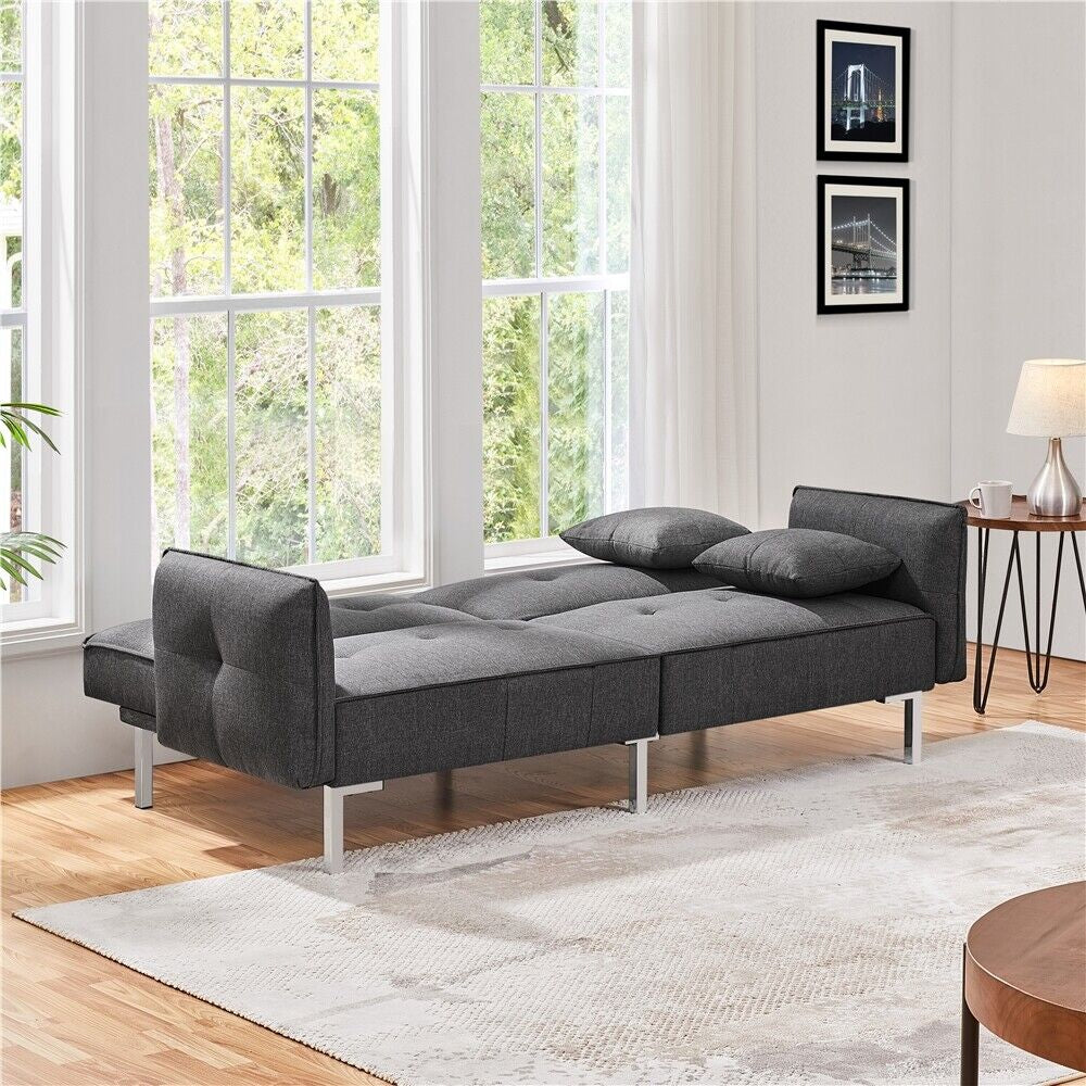 Convertible Sleeper Sofa Bed Couch Pull Out Futon Sofas Daybed Recliner Couches