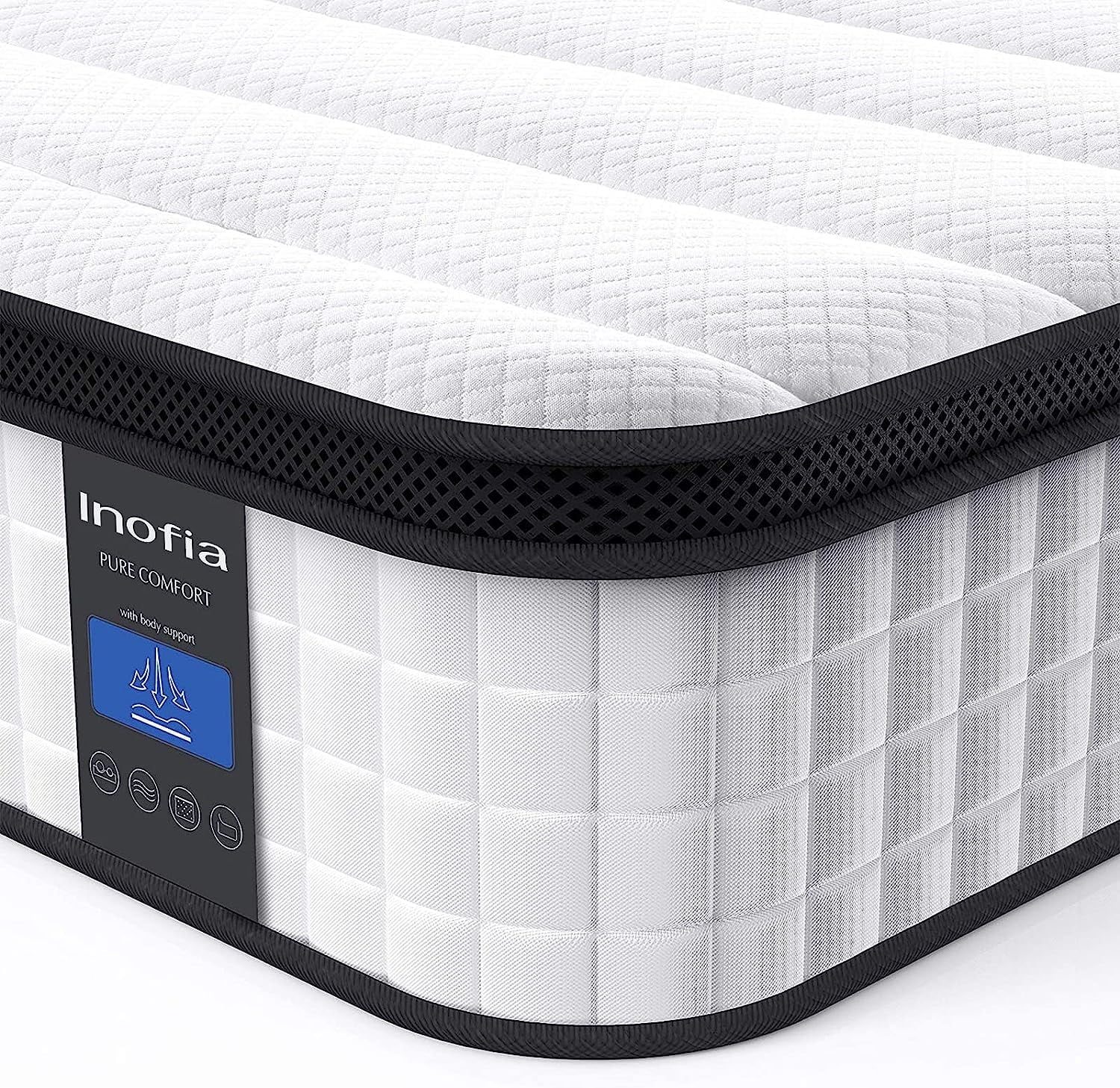 10 Inch Hybrid Twin Size Mattress in a Box with Responsive Memory Foam