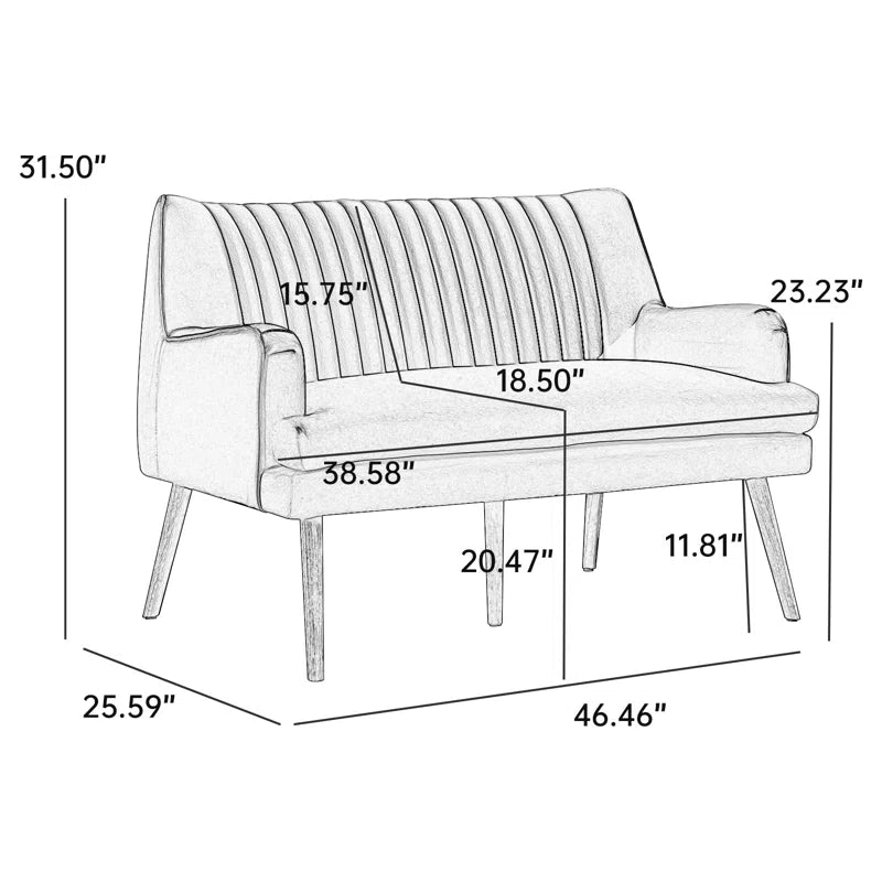 Zechstein 46.5'' Velvet Loveseat