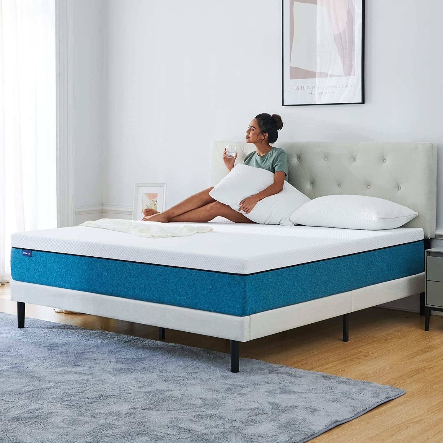 King Mattress 12 Inch Memory Foam Mattress Fiberglass Free, Breathable and Supportive, Pressure Relief and Comfortable Rest -  76"*80"*12"