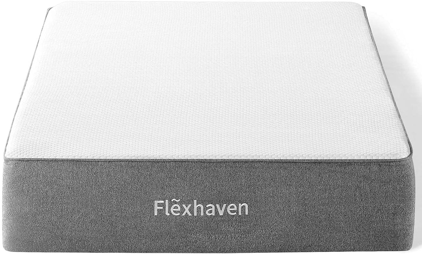 Twin Mattress Flexhaven 10" Gel Cooling Ventilated, Memory Foam Twin Mattress Grey