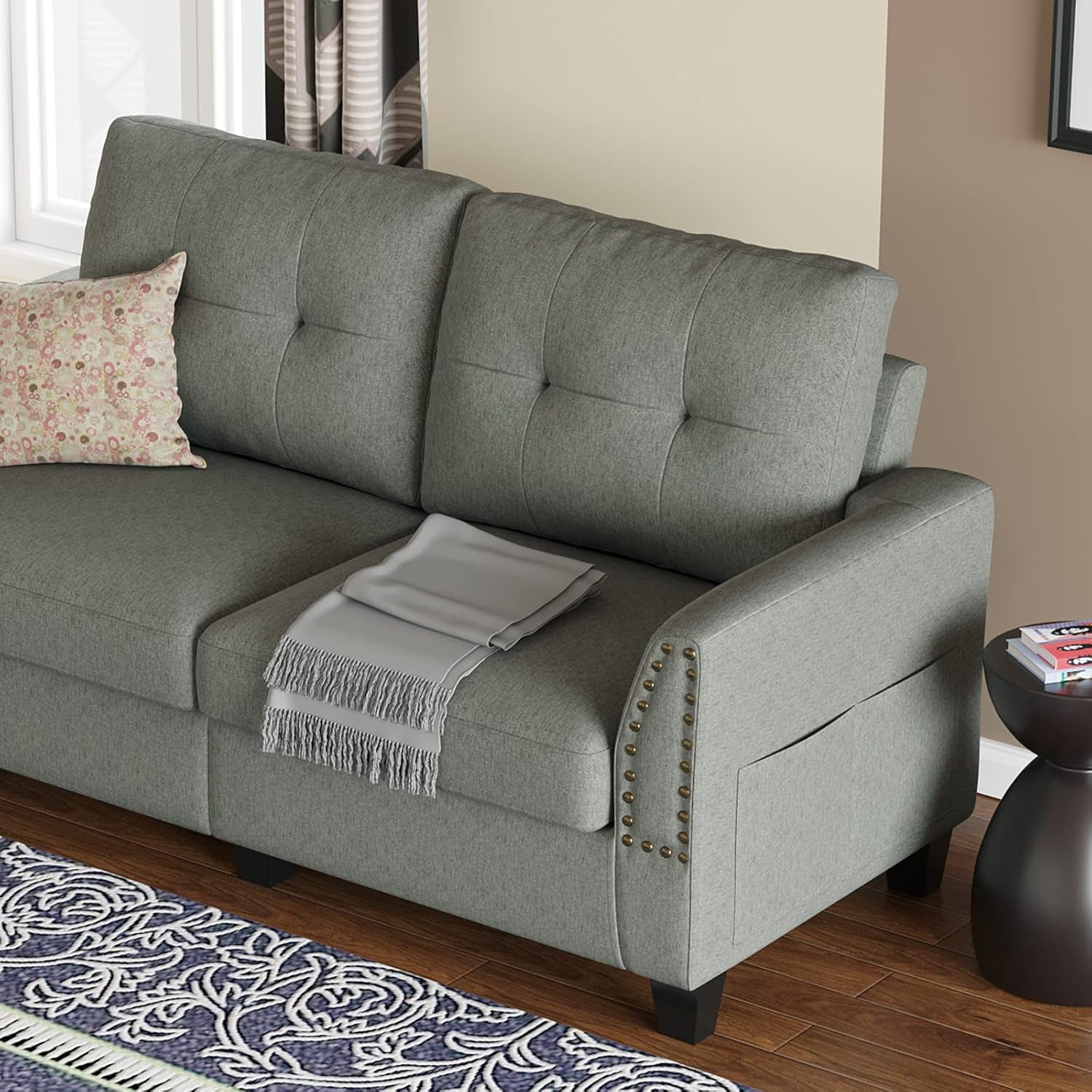 Loveseat Couch Grey Loveseat for Small Spaces