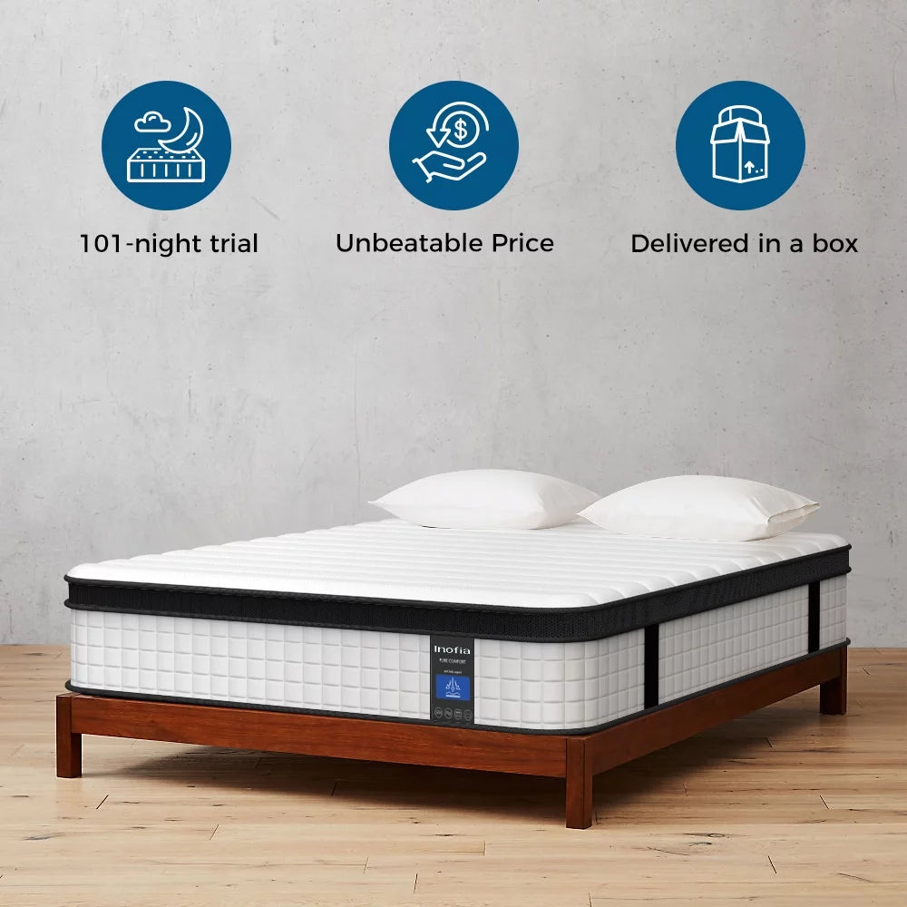 10 Inch Hybrid Twin Size Mattress in a Box with Responsive Memory Foam