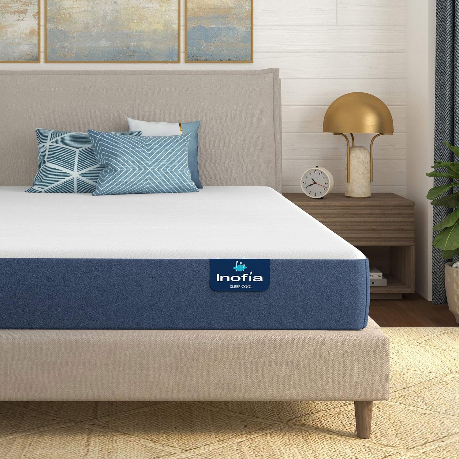 6 Inch Queen Mattress, Foam Mattress in a Box, Pressure Relief & Cool Sleeping, Medium Firm Feel, Queen Size Mattress