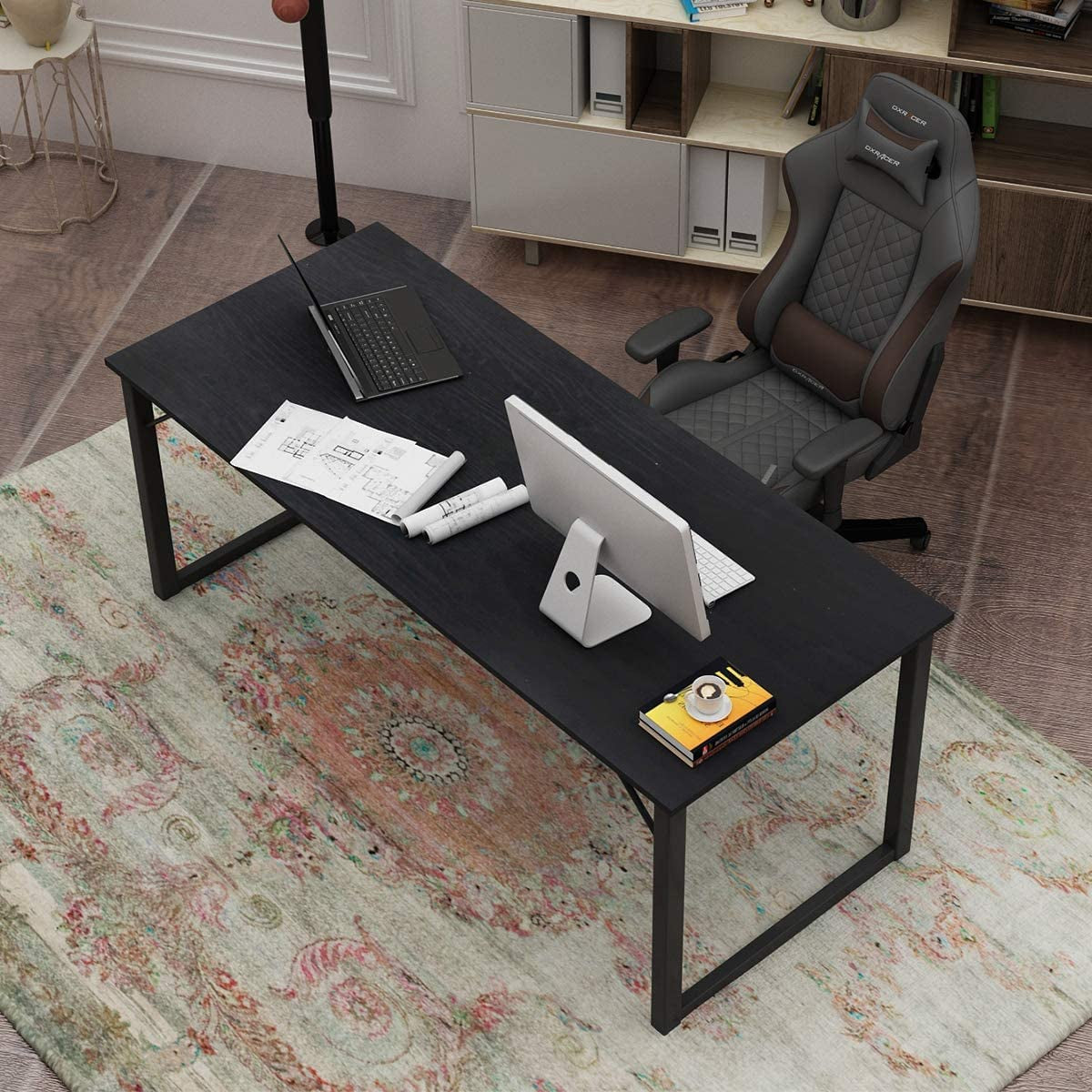 Computer Desk 63 Inches, Black BHUS-GCP2JJ-160BK