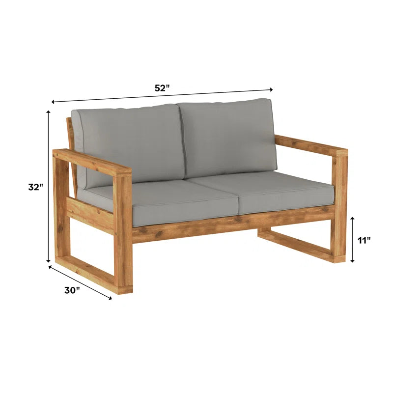 52'' Acacia Outdoor Loveseat