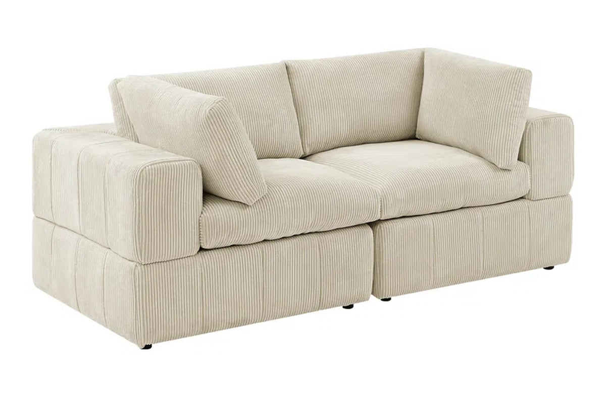 Aronas 79'' Corduroy Loveseat