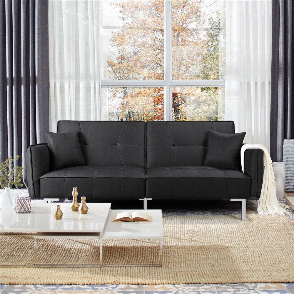 Convertible Sleeper Sofa Bed Couch Pull Out Futon Sofas Daybed Recliner Couches