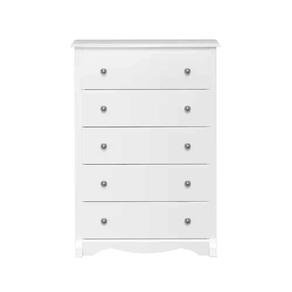 Monterey 5-Drawer White Chest of Drawers