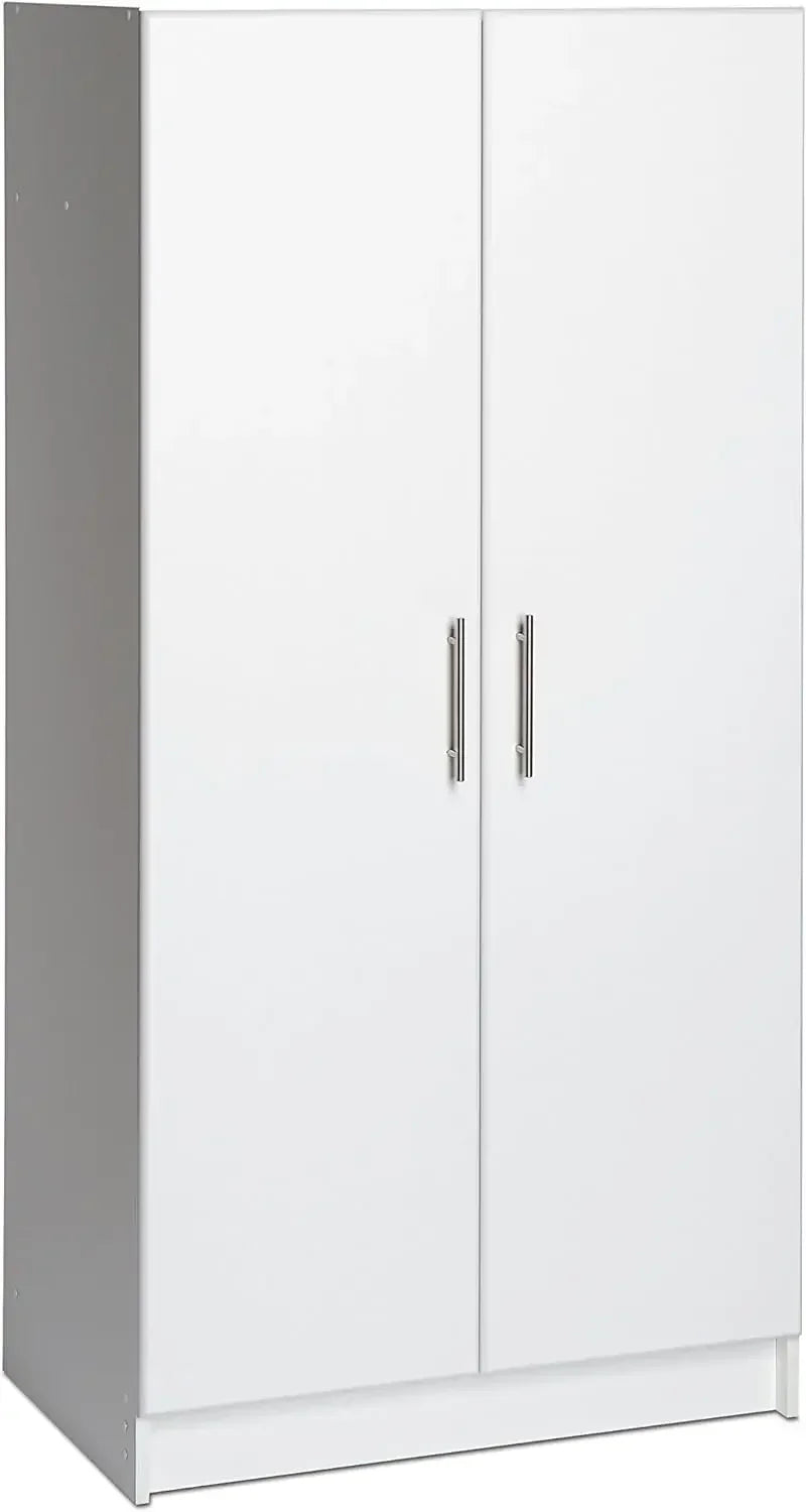 Elite Functional Wardrobe Closet Cabinet with Hanging Rail, 32 Inch Wardrobe Cabinet