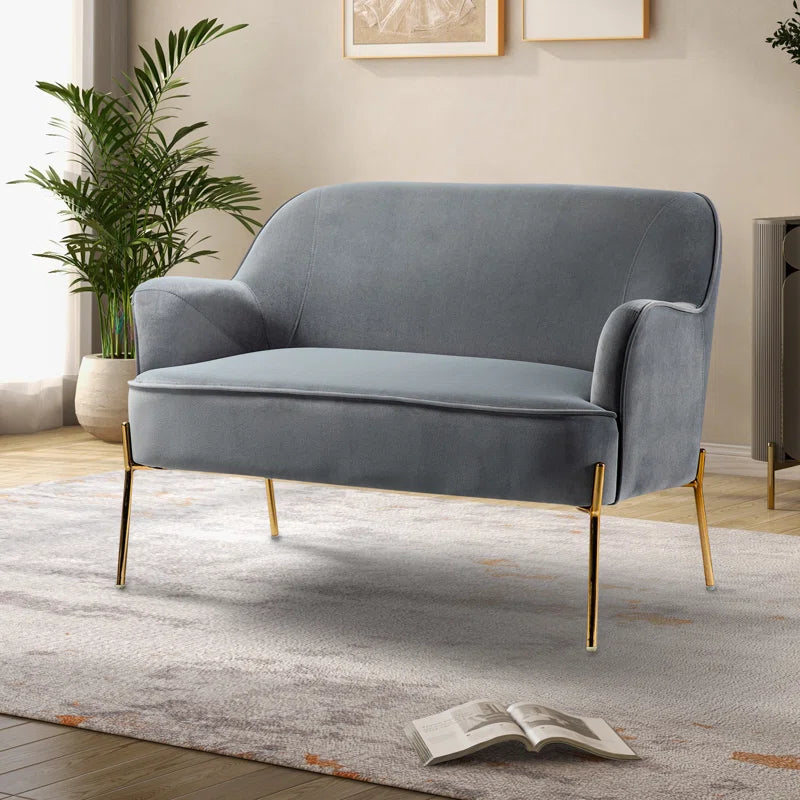 Cleo 43'' Velvet Loveseat